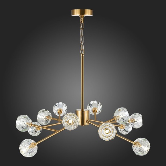 SL1166.303.12 Светильник подвесной ST-Luce Латунь/Прозрачный G9 LED 12*5W ROMANO SL1166.303.12 Светильник подвесной ST-Luce Латунь/Прозрачный G9 LED 12*5W ROMANO