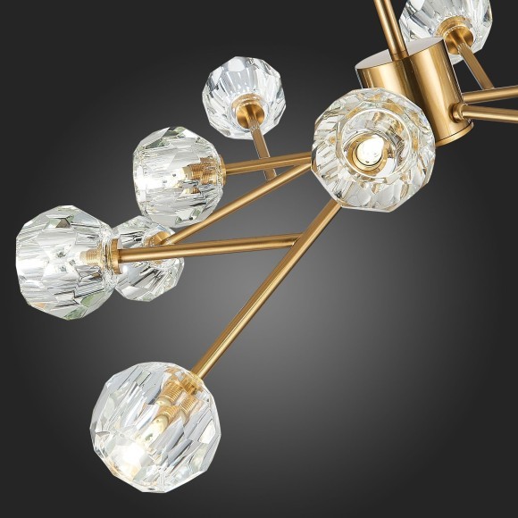 SL1166.303.12 Светильник подвесной ST-Luce Латунь/Прозрачный G9 LED 12*5W ROMANO SL1166.303.12 Светильник подвесной ST-Luce Латунь/Прозрачный G9 LED 12*5W ROMANO