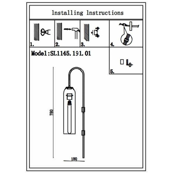 SL1145.191.01 Светильник настенный ST-Luce Хром/Янтарный E27 1*60W CALLANA