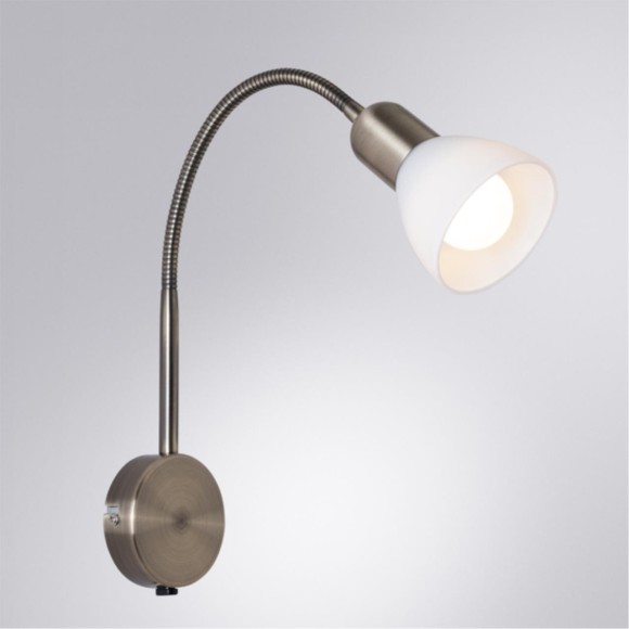 Настенный светильник на гибкой ножке Arte Lamp A3116AP-1AB FALENA под лампу 1xE14 40W