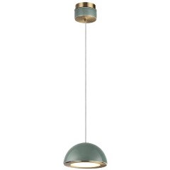 Odeon Light LULU 5452/6L Декоративный светодиодный подвесной светильник с зеленым керамическим плафоном и бронзовым основанием 6W 3000K CRI80 550Лм Odeon Light LULU 5452/6L Декоративный светодиодный подвесной светильник с зеленым керамическим плафоном и бронзовым основанием 6W 3000K CRI80 550Лм