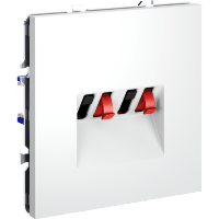 Розетка акустическая встраиваемая VOLTUM S70 4-местная, (белый матовый)