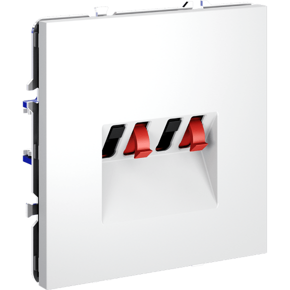 Розетка акустическая встраиваемая VOLTUM S70 4-местная, (белый матовый)