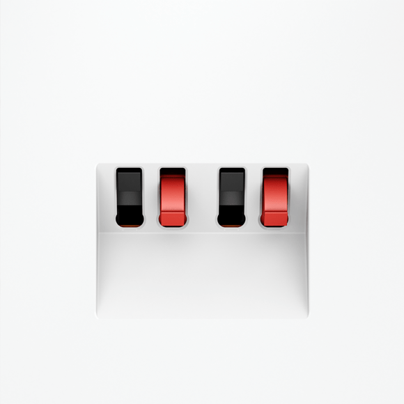 Розетка акустическая встраиваемая VOLTUM S70 4-местная, (белый матовый)