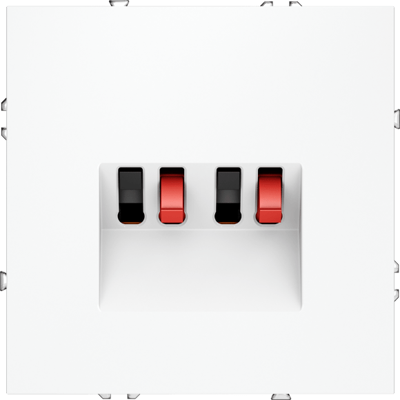 Розетка акустическая встраиваемая VOLTUM S70 4-местная, (белый матовый)