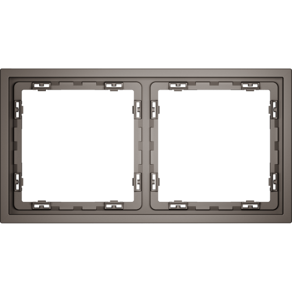 Рамка пластиковая VOLTUM S70 на 2 пост, (капучино)