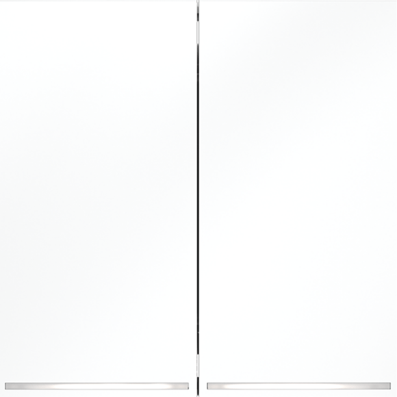 Проходной переключатель встраиваемый VOLTUM S70 двухклавишный с подсветкой 10А, (белый матовый)