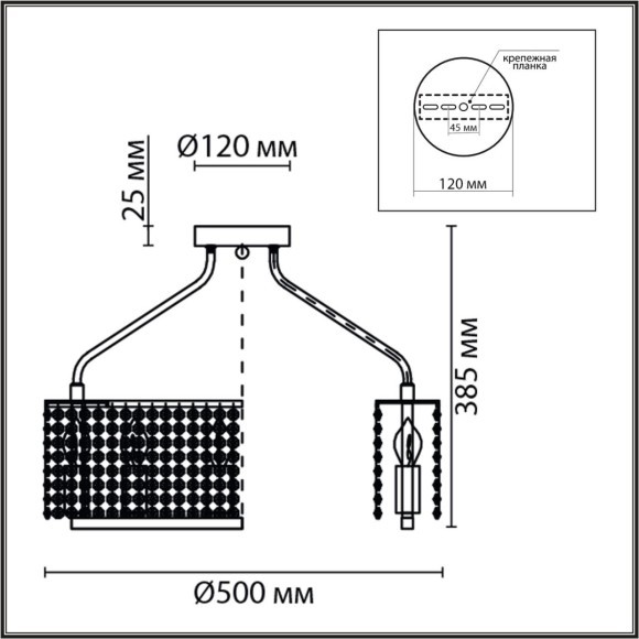 Люстра потолочная E14 Lumion LAYLA 8244/6C