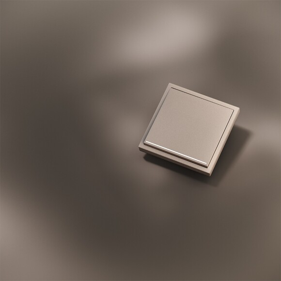 Клавиша для выключателя/переключателя одноклавишного с подсветкой, S70 Metal (платина)