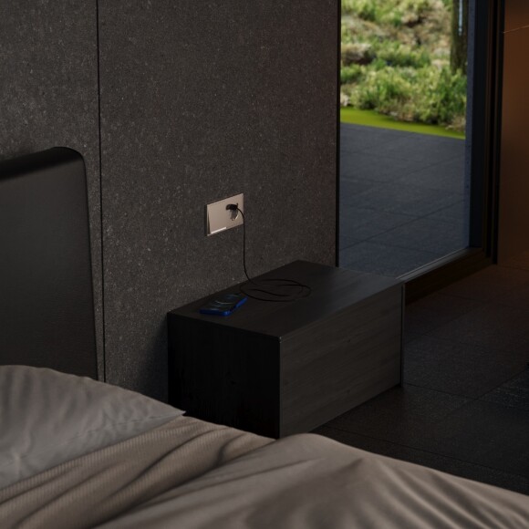 Клавиша для выключателя/переключателя одноклавишного с подсветкой, S70 Metal (платина)