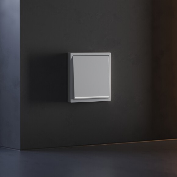 Клавиша для выключателя/переключателя одноклавишного с подсветкой, S70 (серый)