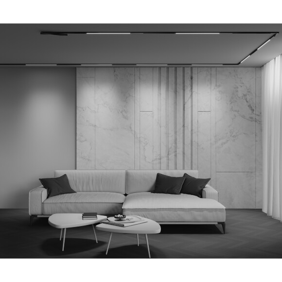 Maytoni EXILITY X TR240-4-12WTW-DSZ-B Трековый линейный светодиодный черный магнитный SMART светильник длиной 75см, полное управление по Zigbee 3.0, LED 12Вт 2700-6000K 690Лм CRI90 120° IP20 48В