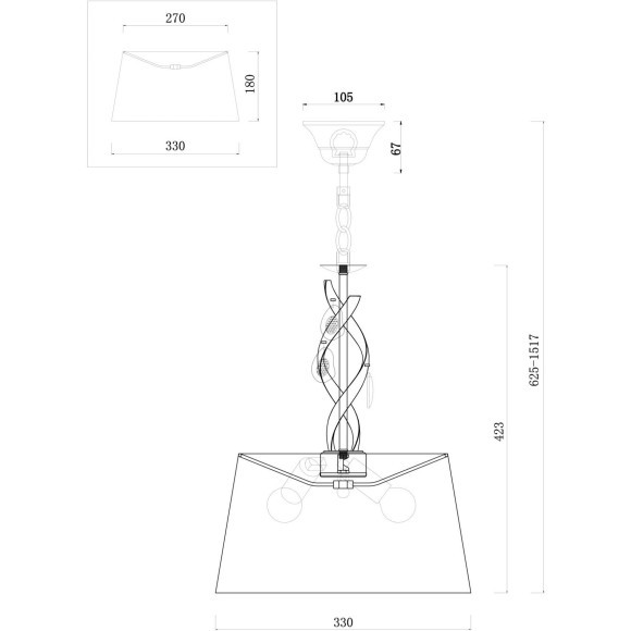 Подвесной светильник с 3 лампами Freya FR2001PL-03G Monique под лампы 3xE14 40W Подвесной светильник с 3 лампами Freya FR2001PL-03G Monique под лампы 3xE14 40W
