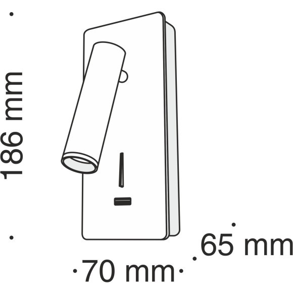 Бра для чтения светодиодное с выключателем и USB-портом Mirax C041WL-L3B3K
