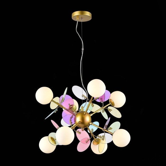 SLE2502-203-08 Светильник подвесной Золотистый/Разноцветный G9 8*5W VOLA SLE2502-203-08 Светильник подвесной Золотистый/Разноцветный G9 8*5W VOLA