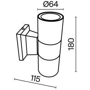 Настенный светильник (бра) Outdoor O574WL-02W