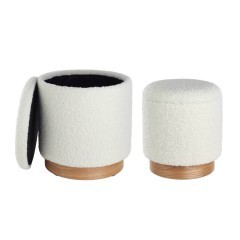 424029 MASHIKE Пуф комплект из 2 шт. пластик полиэстер белый H420 Ø370 424029 MASHIKE Пуф комплект из 2 шт. пластик полиэстер белый H420 Ø370