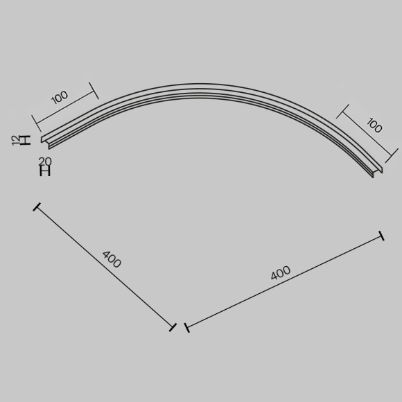 Радиусный коннектор питания R300 Maytoni Basity TRA172CL-R300-11B