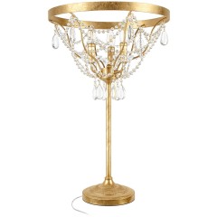 10430T Loft It FOIL настольная лампа, золотой металлический корпус и прозрачные стеклянные элементы, 3 лампы E14