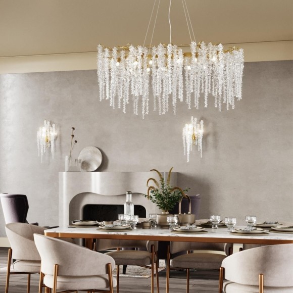 Люстра хрустальная Odeon Light 5005/12 Banche под лампы 12xG9 40W Люстра хрустальная Odeon Light 5005/12 Banche под лампы 12xG9 40W