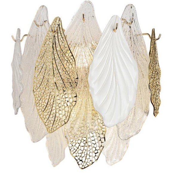 5052/3W HALL ODL24 507 золото/белый/прозрачный/металл/стекло/фарфор/металл Бра E14 3*40W LACE