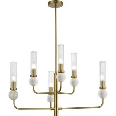 SL1244.303.06 Светильник подвесной ST-Luce латунь/прозрачный E14 6*40W MEDEA SL1244.303.06 Светильник подвесной ST-Luce латунь/прозрачный E14 6*40W MEDEA