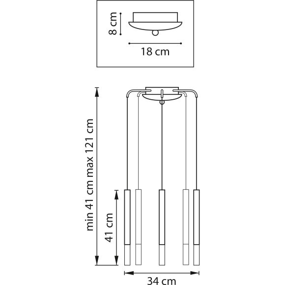 Люстра подвесная Tubo Lightstar L5T747147