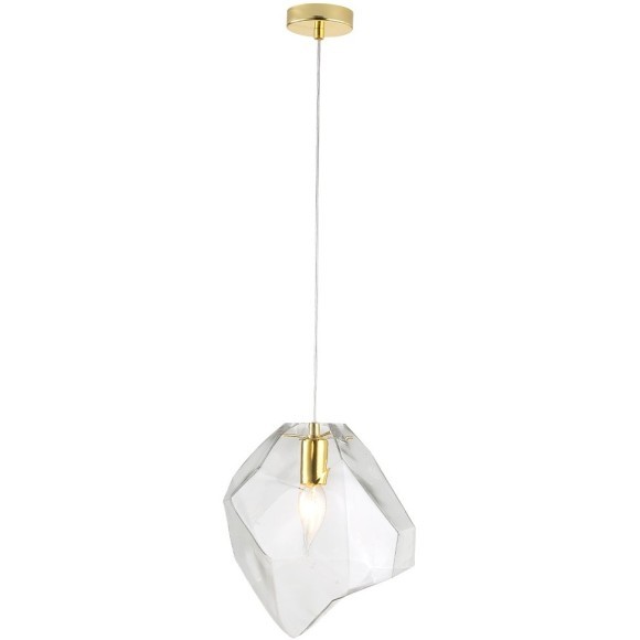 Светильник подвесной Crystal Lux NUESTRO SP1 GOLD/TRANSPARENT