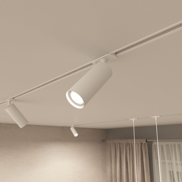 Однофазный двужильный трековый светильник Denkirs DK6202-WH SOLID Tube под сменную лампу GU10