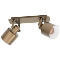 43818 Спот SOUTHERY, 2X40W, E27, L470, B110, H210, сталь, белый, матовый кремово-золотой