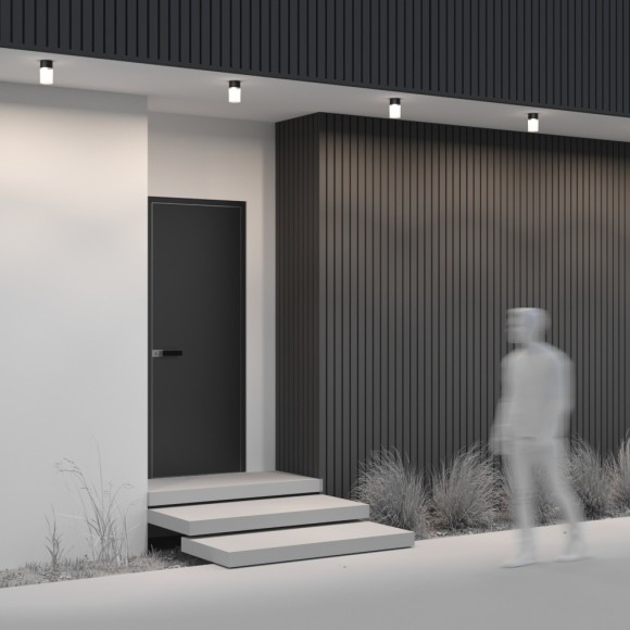 Уличный потолочный светильник Maytoni O418CL-01B Willis IP54 под лампу 1xE27 60W