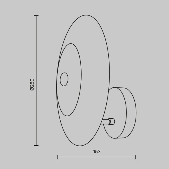 Настенный светильник (бра) Maytoni MOD007WL-01G