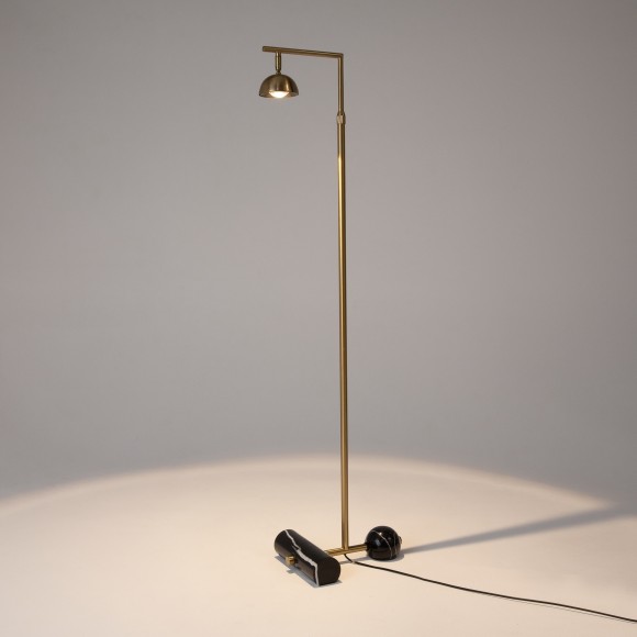 Латунный светодиодный торшер с рег. высотой 1.2-2.1м и поворотным плафоном 10Вт 3000К Maytoni Pikant MOD372FL-L10BS3K Латунный светодиодный торшер с рег. высотой 1.2-2.1м и поворотным плафоном 10Вт 3000К Maytoni Pikant MOD372FL-L10BS3K