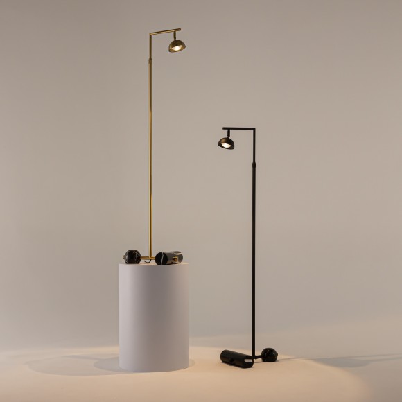 Латунный светодиодный торшер с рег. высотой 1.2-2.1м и поворотным плафоном 10Вт 3000К Maytoni Pikant MOD372FL-L10BS3K Латунный светодиодный торшер с рег. высотой 1.2-2.1м и поворотным плафоном 10Вт 3000К Maytoni Pikant MOD372FL-L10BS3K