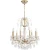 MONTANA SP9 2510/309 Crystal Lux Люстра золотая с прозрачными стеклянными элементами и хрустальными подвесками, 9 x E14 до 60 Вт, Ø650 мм, H700 мм, IP20, 220 В