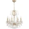 MONTANA SP9 2510/309 Crystal Lux Люстра золотая с прозрачными стеклянными элементами и хрустальными подвесками, 9 x E14 до 60 Вт, Ø650 мм, H700 мм, IP20, 220 В