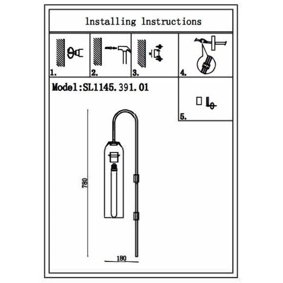SL1145.391.01 Светильник настенный ST-Luce Латунь/Янтарный E27 1*60W CALLANA
