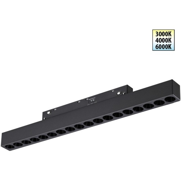 359623 Трековый светильник Novotech SHINO с переключ. цв. темпер. IP20 LED Ra90 Lm1170 3000К\4000К\6000К 18W 48V FLUM