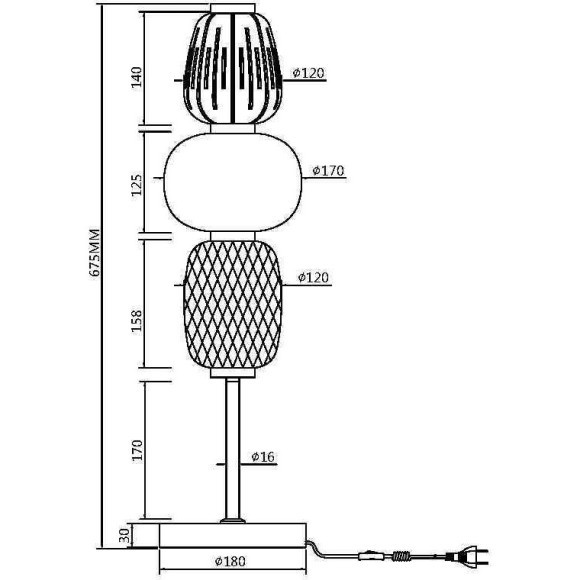 Настольный светильник Maytoni MOD267TL-L28G3K