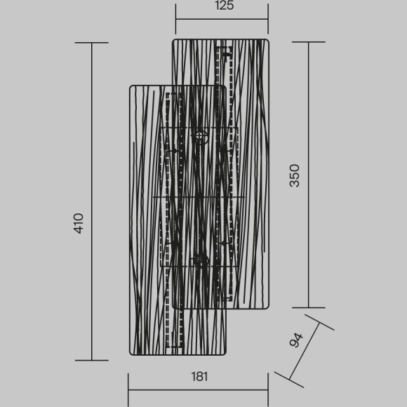 MOD439WL-L7BSK Настенный светильник (бра) с мех. переключением цветовой температуры 2700-3000-4000К Maytoni Frostum