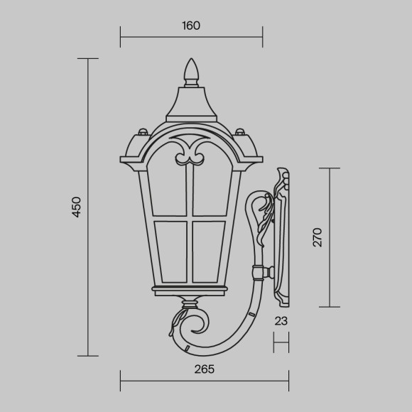 Уличный настенный светильник Maytoni O413WL-01BZ1 Albion IP44 под лампу 1xE27 60W