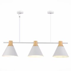 SLE125103-03 Светильник подвесной Белый/Белый, Светлое дерево E14 3*40W MODICA SLE125103-03 Светильник подвесной Белый/Белый, Светлое дерево E14 3*40W MODICA