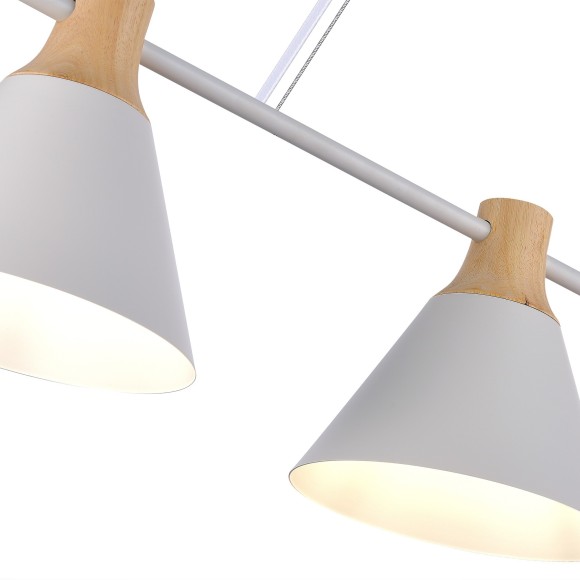 SLE125103-03 Светильник подвесной Белый/Белый, Светлое дерево E14 3*40W MODICA SLE125103-03 Светильник подвесной Белый/Белый, Светлое дерево E14 3*40W MODICA