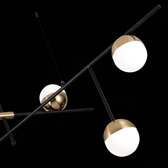 SL1507.422.06 Люстра потолочная ST-Luce Черный/Белый, Золотистый G9 6*5W 4000K ALBERO SL1507.422.06 Люстра потолочная ST-Luce Черный/Белый, Золотистый G9 6*5W 4000K ALBERO