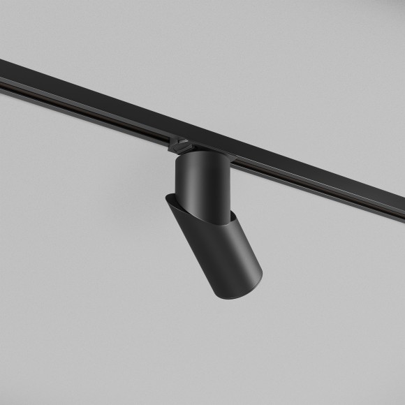 Однофазный двужильный трековый светильник Denkirs DK6080-BK Slant под сменную лампу GU10
