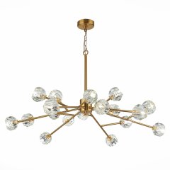 SL1166.303.18 Светильник подвесной ST-Luce Латунь/Прозрачный G9 LED 18*5W ROMANO SL1166.303.18 Светильник подвесной ST-Luce Латунь/Прозрачный G9 LED 18*5W ROMANO