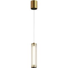 SL6224.303.01 Светильник подвесной ST-Luce Латунь/Прозрачный LED 1*8W 4000K BAMBOO