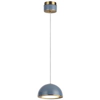 Odeon Light LULU 5452/6LA Декоративный светодиодный подвесной светильник с синим керамическим плафоном и бронзовым основанием 6W 3000K CRI80 550Лм