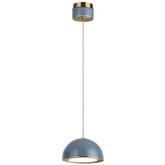 Odeon Light LULU 5452/6LA Декоративный светодиодный подвесной светильник с синим керамическим плафоном и бронзовым основанием 6W 3000K CRI80 550Лм Odeon Light LULU 5452/6LA Декоративный светодиодный подвесной светильник с синим керамическим плафоном и бронзовым основанием 6W 3000K CRI80 550Лм