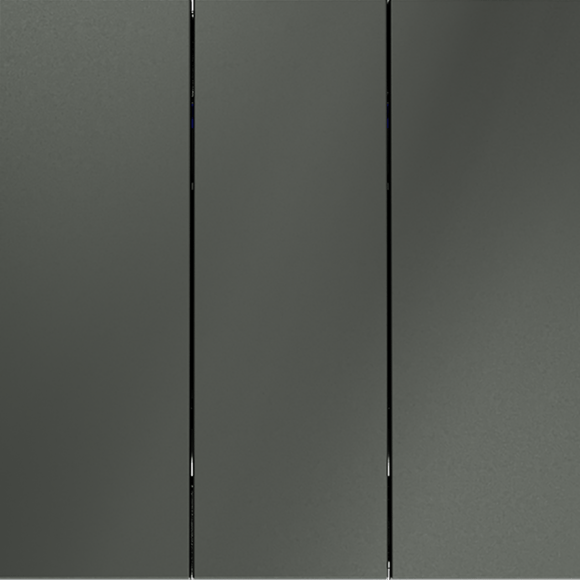 Выключатель встраиваемый VOLTUM S70 трехклавишный 10А, (титан)